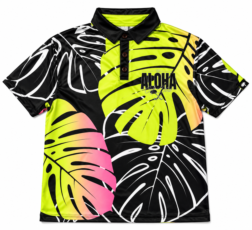 AGC Polo Shirt - Electric Monstera